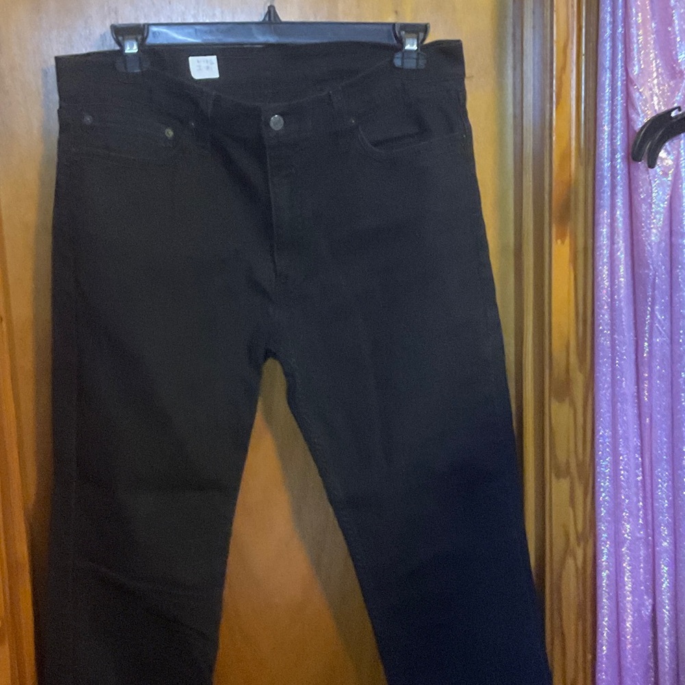 Men's Slim Straight Black Jeans